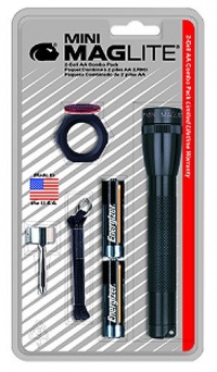 MAGLITE M2A01C AA Mini Maglite Flashlight Combo Pack, Black