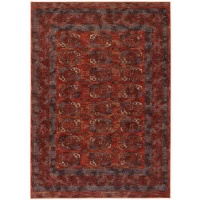 Couristan Timeless Treasures 4708/0032 Afghan Panel Area Rug - Rust