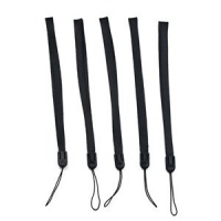 COSMOS 5 pcs Black Nylon Hand Wrist Strap Lanyard For Camera Cell phone ipod mp3 mp4 PSP Wii and other Electronic Devices + Cosmos cable tie