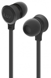 iLuv IEP335BLK Neon Sound High-Performance Earphone with SpeakEZ Remote for iPod/iPhone/iPad, Black