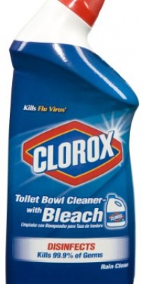 Clorox Toilet Bowl Cleaner, Rain Clean, 24-Fluid Ounce Bottles (Pack of 12)