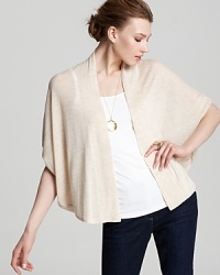 The relaxed, open styling of this draped Eileen Fisher cardigan lends itself to layering, topping your closet favorites with luxe lightweight warmth.