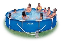 Intex 12-Foot by 30-Inch Family Size Round Metal Frame Pool Set