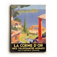 Arte House 0000-0774-25 Wooden Sign, La Corne D'or