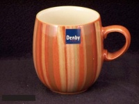 Denby Fire Stripes Large Curve Mug