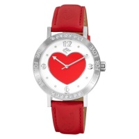 Love Peace and Hope Women's LW125 Time for Love Red Crystal Heart Watch