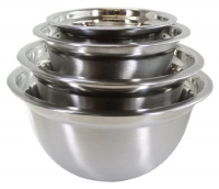 STAINLESS STEEL Deep Nesting Mixing Bowl Set - EZ-Grip Edges