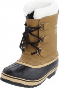 Sorel Yoot Pac Leather 1443 Waterproof Winter Boot (Little Kid/Big Kid),Mesquite,3 M US Little Kid