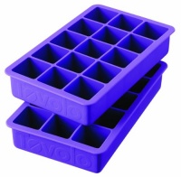 Tovolo Perfect Silicone Ice Cube Tray, Royal Purple, Set of 2