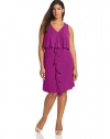 Jessica Simpson Women's Plus-Size Ruffle Front Dress