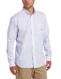 Nautica Men's Long Sleeve Stripe Woven