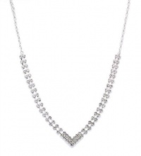 Charter Club Necklace, Clear Rhinestone V Necklace