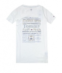 Tommy Hilfiger Women Fashion Sequins & Beads Logo T-shirt