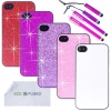 ECO-FUSED 12 pieces Bling Glitter Sparkle Hard Cover Case Bundle for Apple iPhone 4 4S 4G / 5 Sparkle Hard Cover Cases (White/Pink/Light Purple/Hot Pink/Red) / 4 Stylus (Hot Pink/Purple) / 2 Screen Protectors - ECO-FUSED Microfiber Cleaning Cloth included