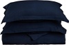 Clara Clark 1500 Series Duvet Cover King Size, Navy Blue