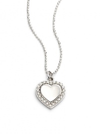 THE LOOKBrilliant Collection.22 tcw diamond heart pendant14k white gold pendant and chainLobster claspTHE MEASUREMENTPendant length, about ½Length, about 16ORIGINMade in USA