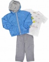 Kids Headquarters Baby-Boys Infant Hoody With White Jacket And Cargo Pant