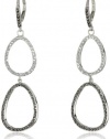 Judith Jack Oahu Sterling Silver and Marcasite Organic Drop Earrings