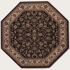 Couristan 3791/6025 Everest Isfahan/Black 5-Feet 3-Inch Octagon Rug