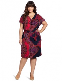 Jones New York Women's Plus-Size Flutter Sleeve Dress