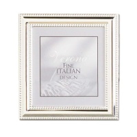 Lawrence Frames Metal Picture Frame Silver-Plate with Delicate Beading, 5 by 5-Inch