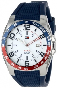 Tommy Hilfiger Men's 1790885  Sport Stainless Steel Bezel Blue Silicon Strap Watch