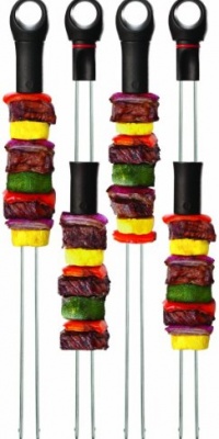 Quirky 14-inch Slide and Serve Skewers, Set of 4