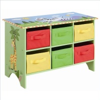 Teamson Kids Boys Storage Cubby Base Set - Sunny Safari Room Collection