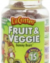 L'il Critters Fruit & Veggie Bears Dietary Supplement, Assorted Flavors, 60-Count Bottles (Pack of 4)