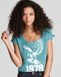 Add a dose of sporty-cool to your weekend essentials with this Rebel Yell sweatshirt, boasting a retro Eagle graphic.