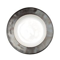 Part of Juliska's larger Pewter collection, Emerson features a hand-thumbed, hammered design that makes each piece unique. Distinctive and distinguished, this whitewashed stoneware is accented with a pewter band lending it an air of old-world luster and grace.