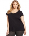 Calvin Klein Performance Women's Plus Size Back Cut Out High Low Tee