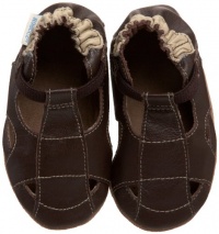 Robeez Soft Soles Sandal Crib Shoe (Infant/Toddler),Brown/Brown,6-12 Months (2.5-4 M US Infant)