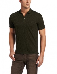 7 For All Mankind Men's Printed Slub Polo