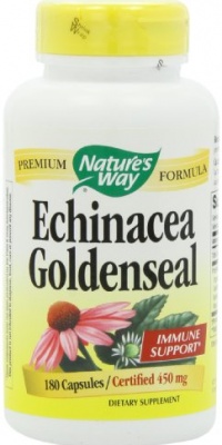 Nature's Way Echinacea and Goldenseal, 450 mg, 180 Capsules