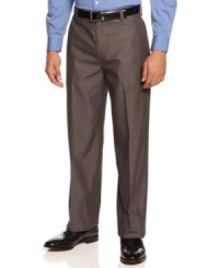 Prep your day with polish and these sharp flat-front pants from Dockers.