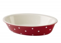 Spode Baking Days Red Oval Rimmed Bake and Serve Dish