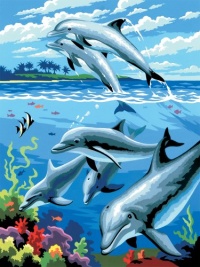 Royal & Langnickel Painting by Numbers Junior Small Art Activity Kit, Dolphins