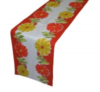 Bold Blooms Red Table Runner, 14x72