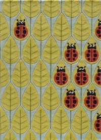 Lil Mo Ladybug rug, Lady Bug Red, 5' x 7'