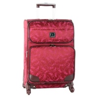 Diane Von Furstenberg Luggage Signature 24 Inch Expandable Spinner, Beet/Plum, One Size