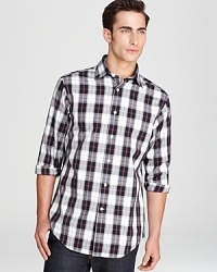 The Men's Store at Bloomingdale's Tri-Tone Plaid Sport Shirt - Classic Fit