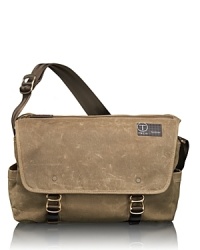 Engineered in wax-coated cotton canvas for lightweight travel with major durability, the Tumi T-Tech Icon collection offers understated designs that translate effectively into professional and relaxed environments alike. With a classic silhouette, the messenger bag boasts excellent organization pockets that store all your everyday essentials.