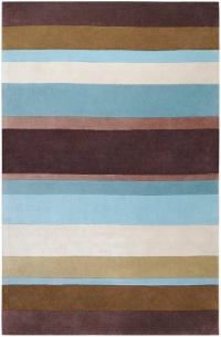 Area Rug 2x3 Rectangle Solid/Striped Chocolate Color - Surya Cosmopolitan Rug from RugPal