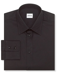 Armani Collezioni Black Point Collar Dress Shirt - Contemporary Fit