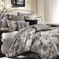 Harbor House Redwood Comforter Set - Black/Off White - King