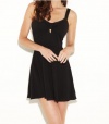 G by GUESS Women's Arabelle Skater Dress, JET BLACK (MEDIUM)