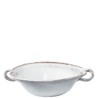 Vietri Bellezza Wht Medium Handled Serving Bowl