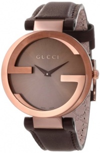 Gucci Women's YA133309 Interlocking Brown Strap Watch