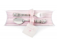 Mud Pie Baby Princess Baby Girl Spoon and Fork Set